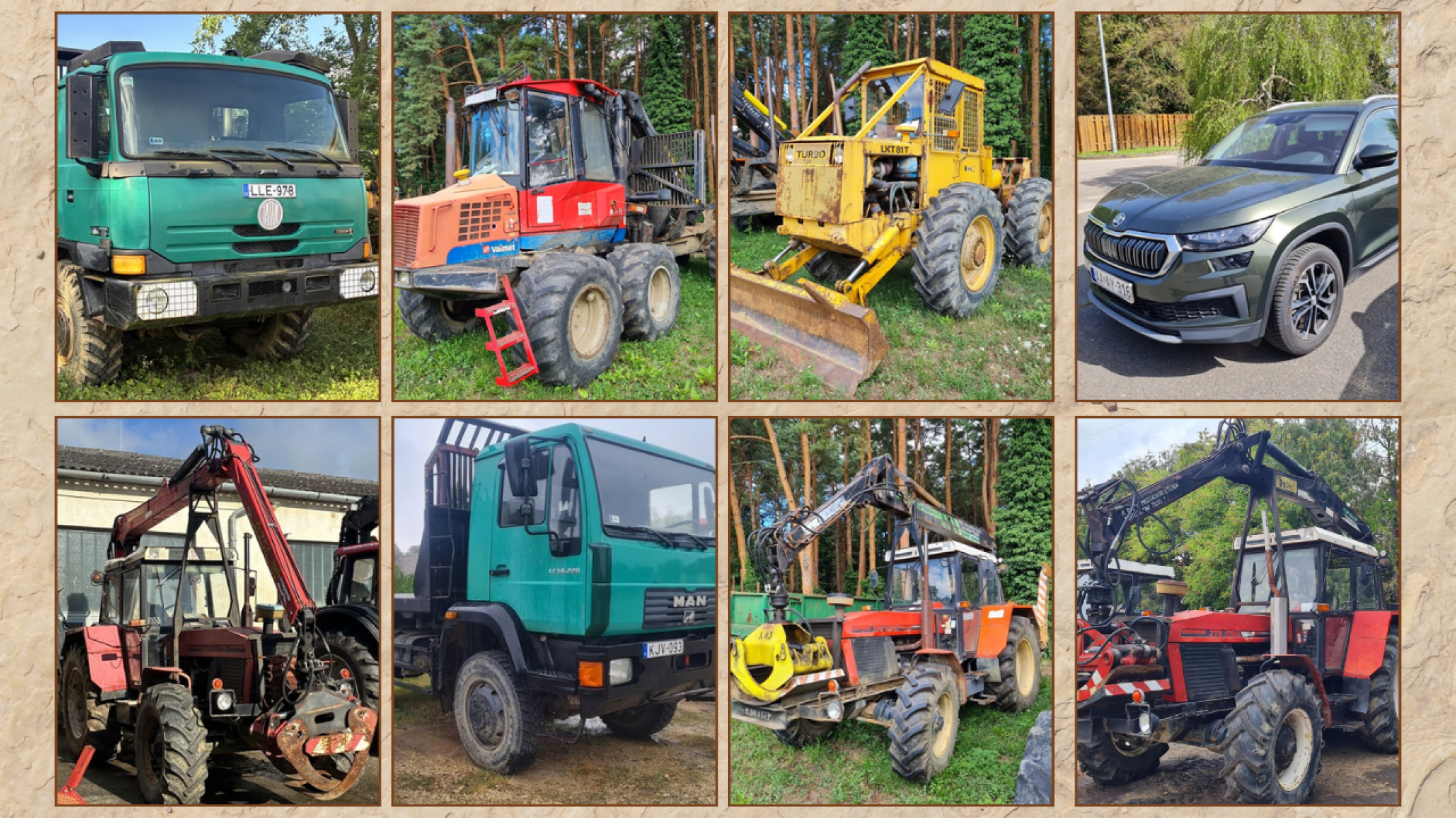 LKT, Valtra, Komatsu - Használt gépjárműveket értékesít a Szombathelyi Erdészeti Zrt.