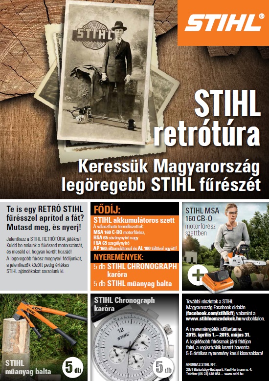 Magyarország legöregebb STIHL fűrészét keresik! - STIHL Retrótúra nyereményjáték