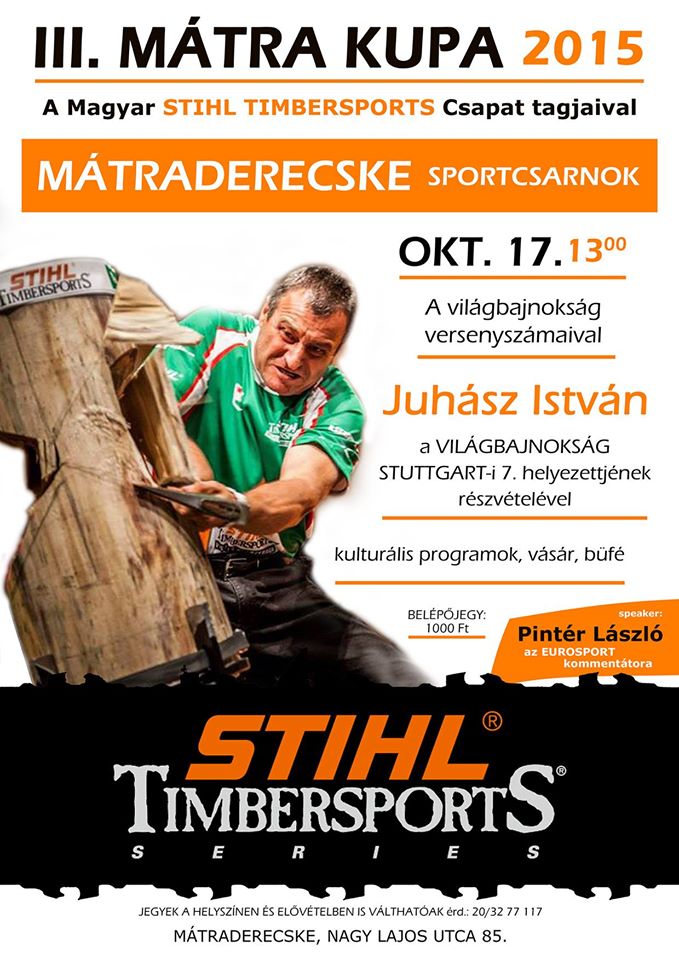 STIHL Timbersports - III. Márta Kupa a magyar válogatottal