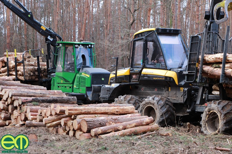 Finn erdészeti gépbemutatót tartottak a szombathelyi erdőben (+KÉPEK)