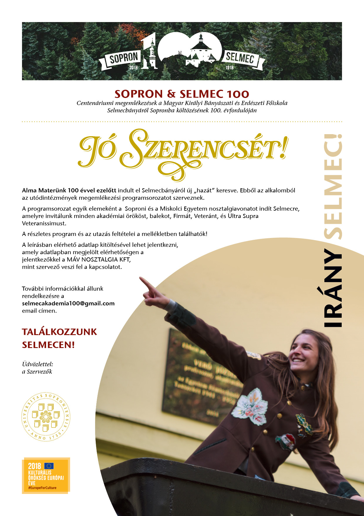 Különleges nosztalgiavonatot indít Selmecre a Soproni Egyetem